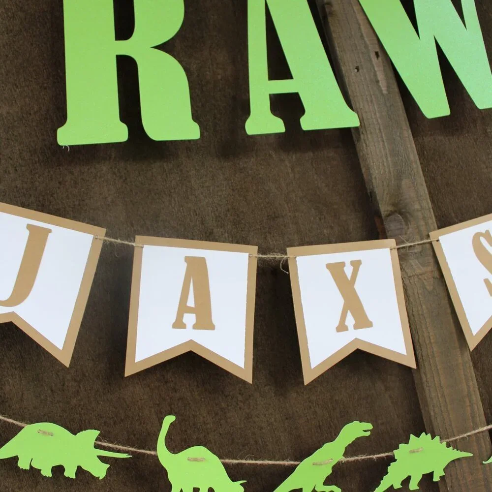 RAWR Banner- Dinosaur Birthday Party Banners